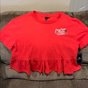Volcom Tops - Volcom crop top ruffle tee size XS Volcom Tops - Volcom crop top ruffle tee size XS